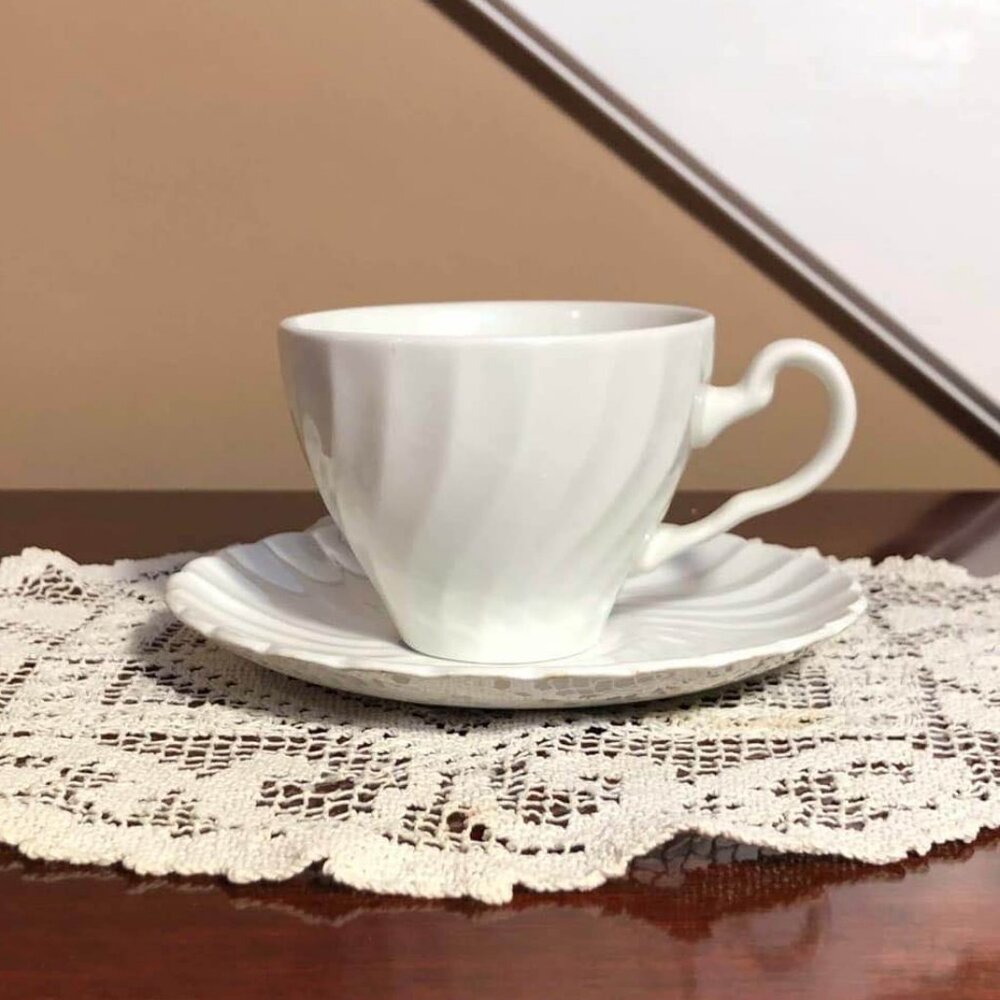 Vintage Johnson Bros ironstone teacup and saucer